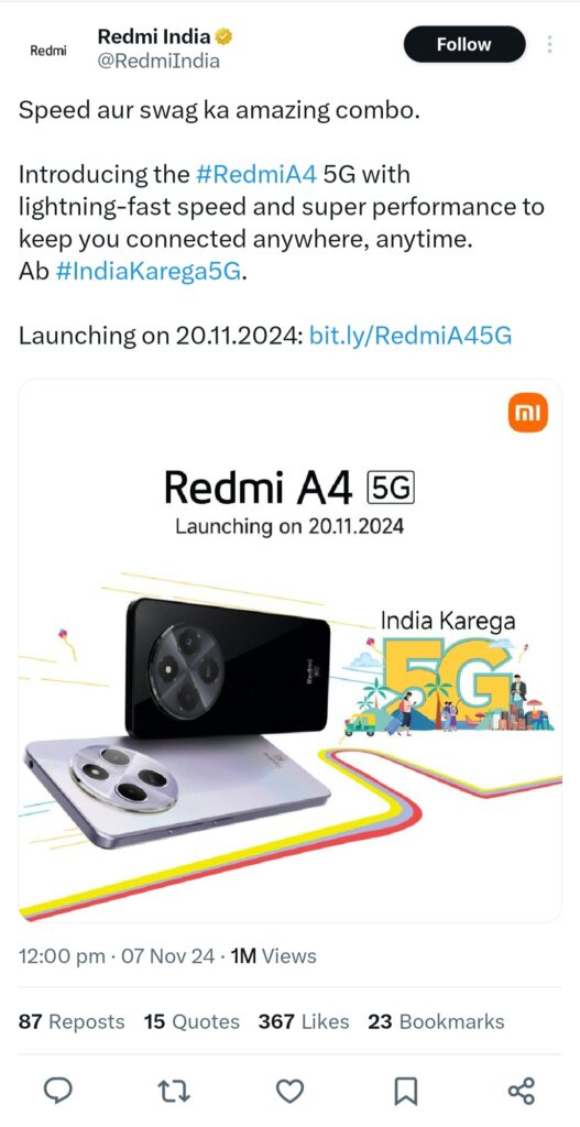 Redmi A4 5G